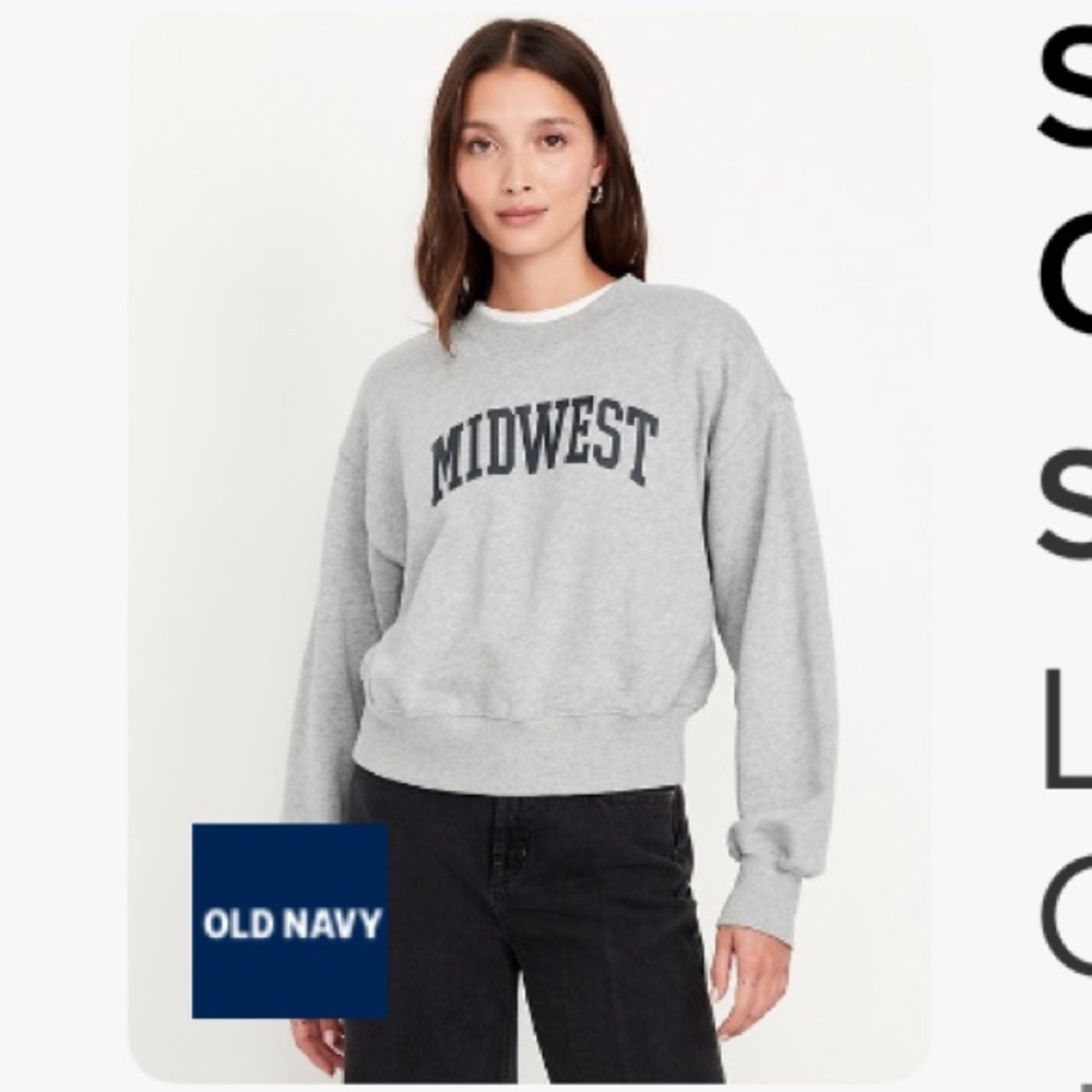 Old Navy Gray Midwest Sweatshirt